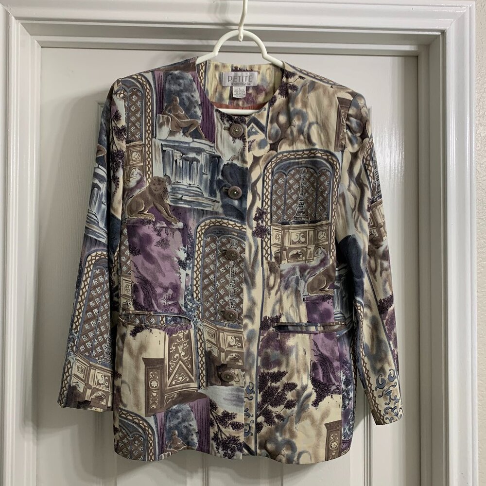 Petite Sophisticate Women's Multi-Color Jacket, Size 8P